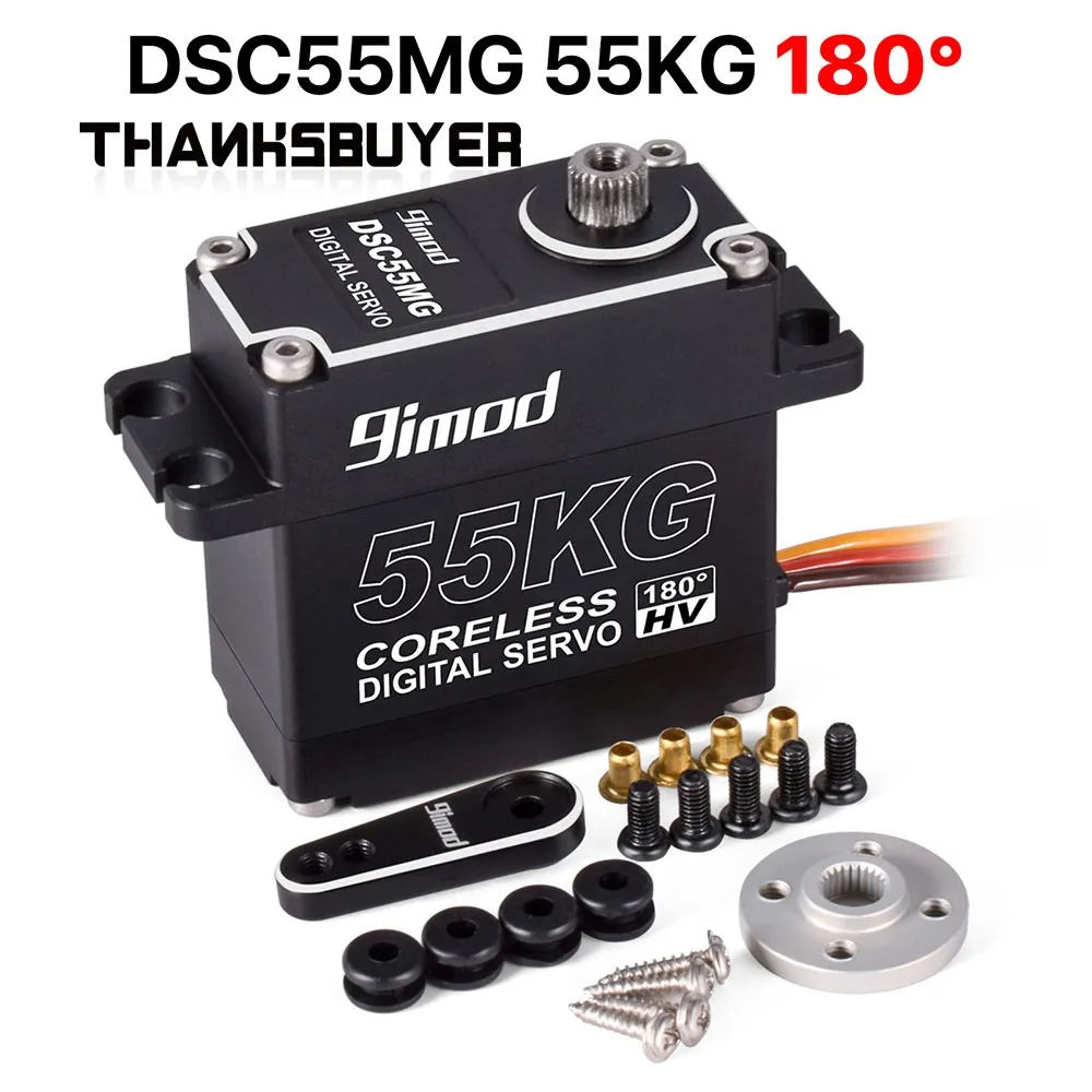 Цифровой сервомотор 9imod 55KG-180 с полым крутящим моментом 270 градусов IP67
