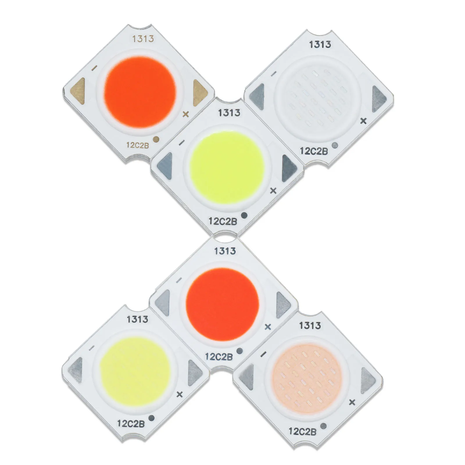 

5pcs 3-12W multicolour Bridgelux Chip CRI=80 LED COB Light-Emitting Diode 13*13mm LED DIY Spotlight Downlight Source Accessories