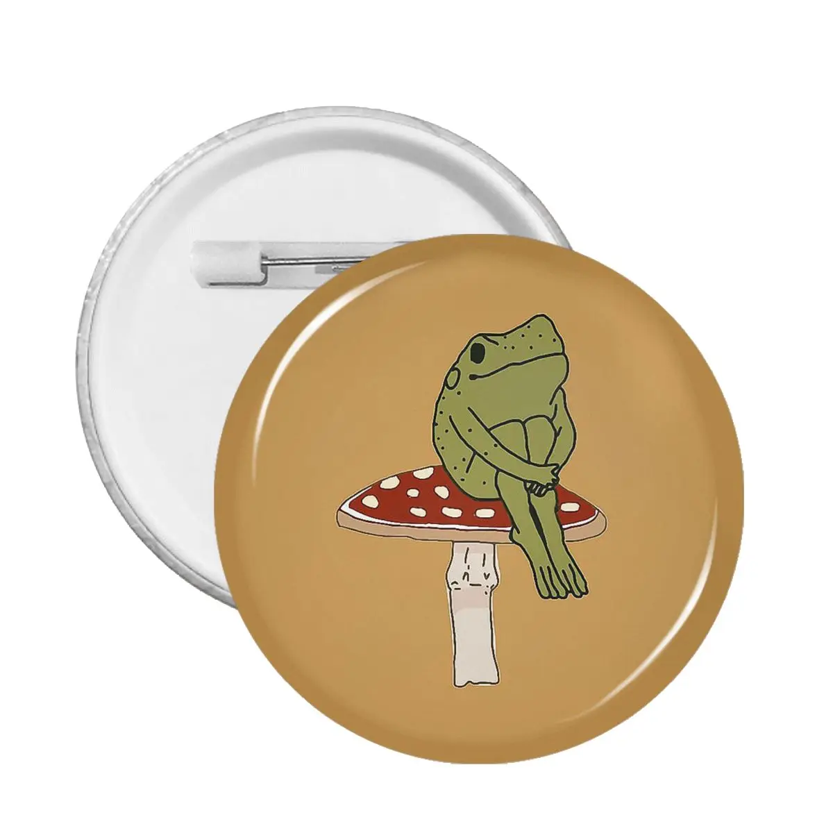 

На гриб лягушка Froggie забавная интересная мягкая булавка для пуговиц настраиваемая для бойфренда декоративная брошь