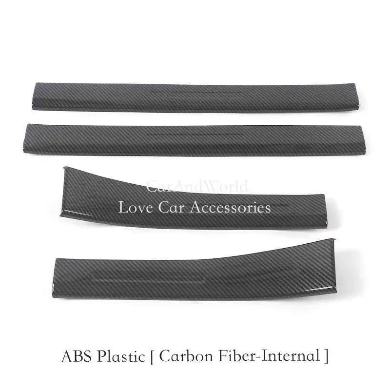 Накладка на порог из углеродного волокна защитная накладка педаль украшение