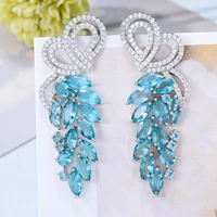 godki brand new luxury sparkly earrings new exclusive design for women bridal wedding jewelry engagement party indian earrings