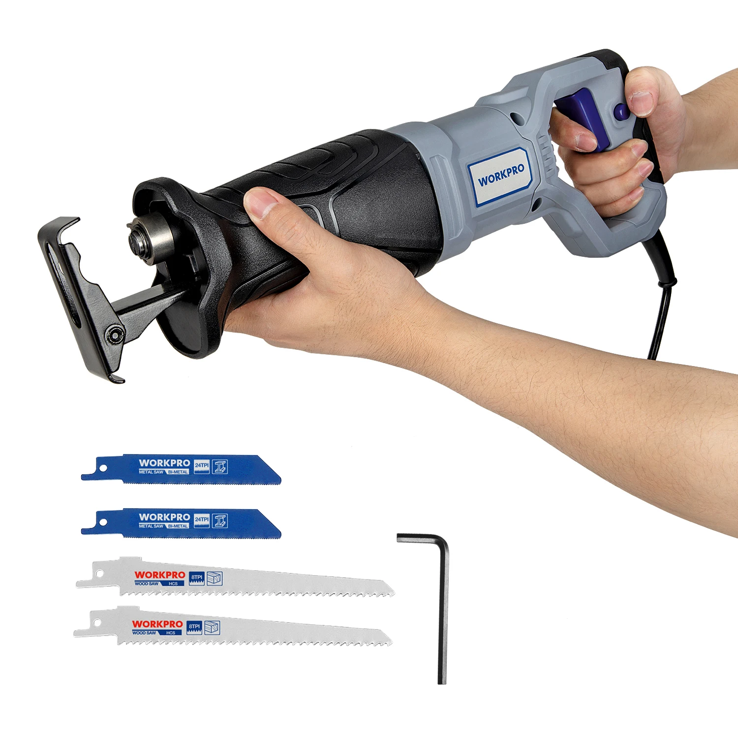 WORKPRO 710 Вт портативная сабельная пила электрическая пила для дерева инструмент для резки металла с пильным полотном DIY электрические инструменты электропила