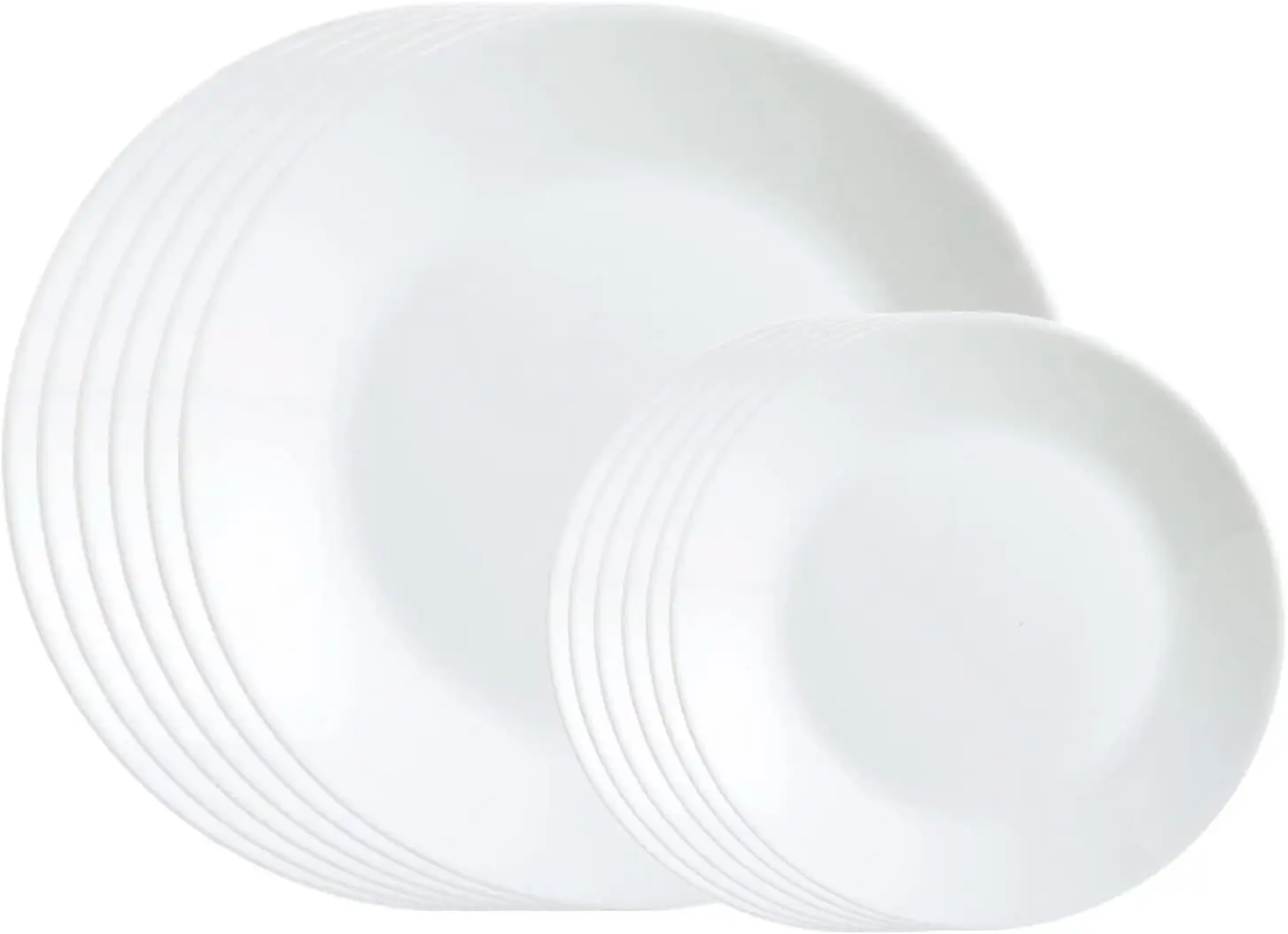

Frost White Dinner and Bread & Butter Plates - 6 of Each (Total of 12 Plates)