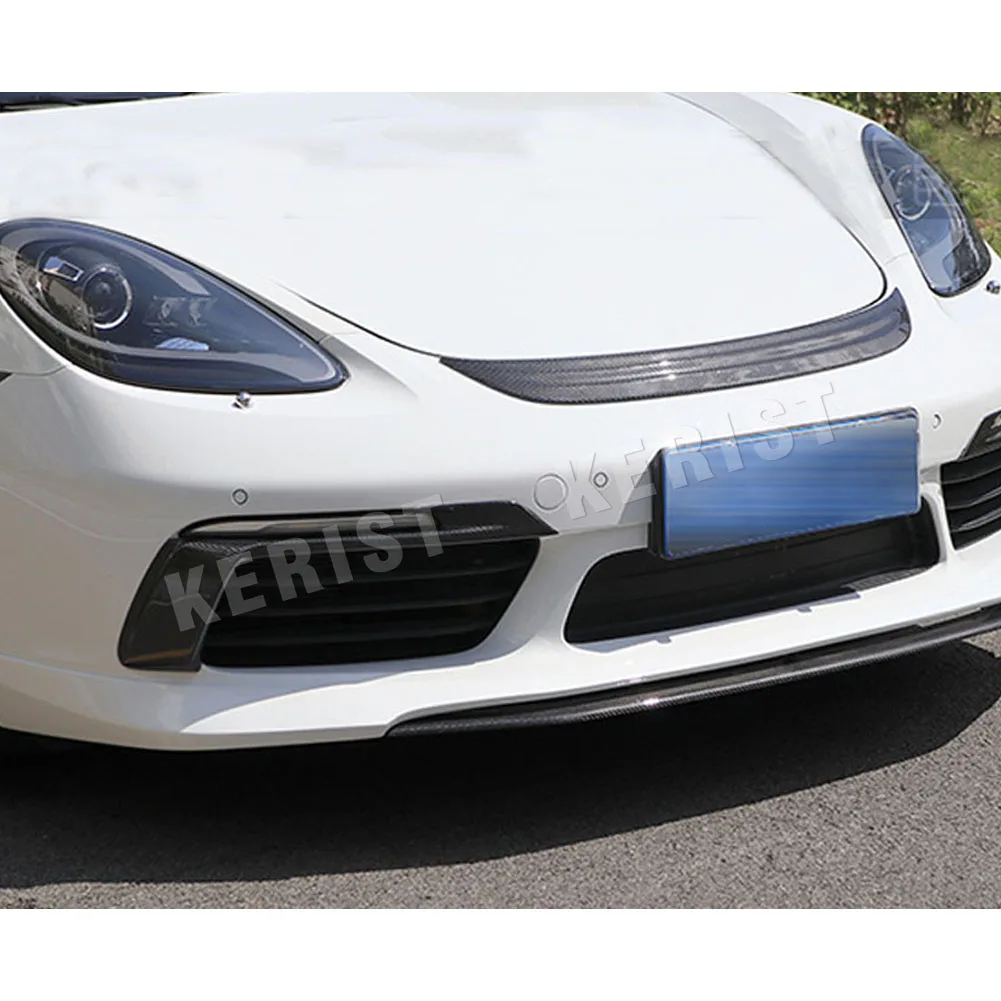 Накладка на решетку переднего бампера из углеродного волокна подходит для Porsche 718