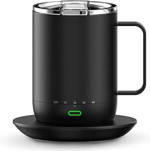 

Temperature Control Smart Mug 2 with Lid, Self Heating Coffee Mug 14 oz, 90 Min Battery Life - APP & Manual Controlled Heate Ble