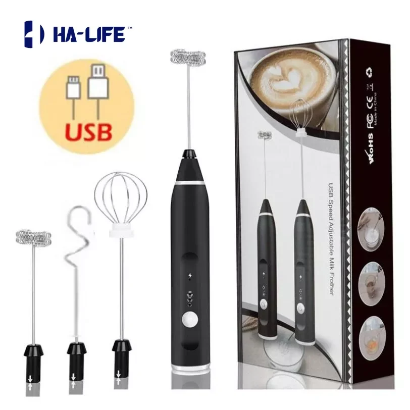 

Блендер ручной Электрический с зарядкой от USB, 3 режима