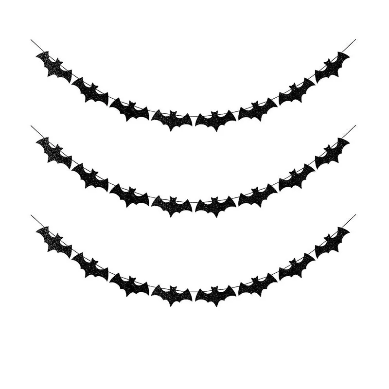 

Черный картонный баннер летучая мышь Хэллоуин