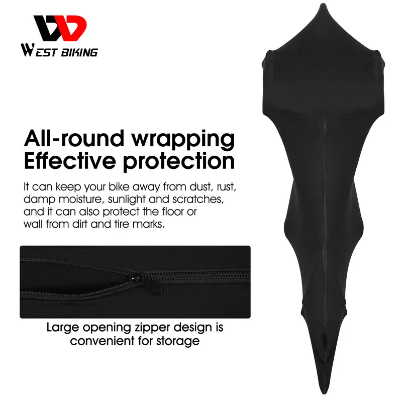 Защитный чехол для велосипеда WEST BIKING Full Bicycle Protector Cover MTB Road Bike Dustproof Scratch-proof Storage Bag Frame Wheel Protection Equipment on.