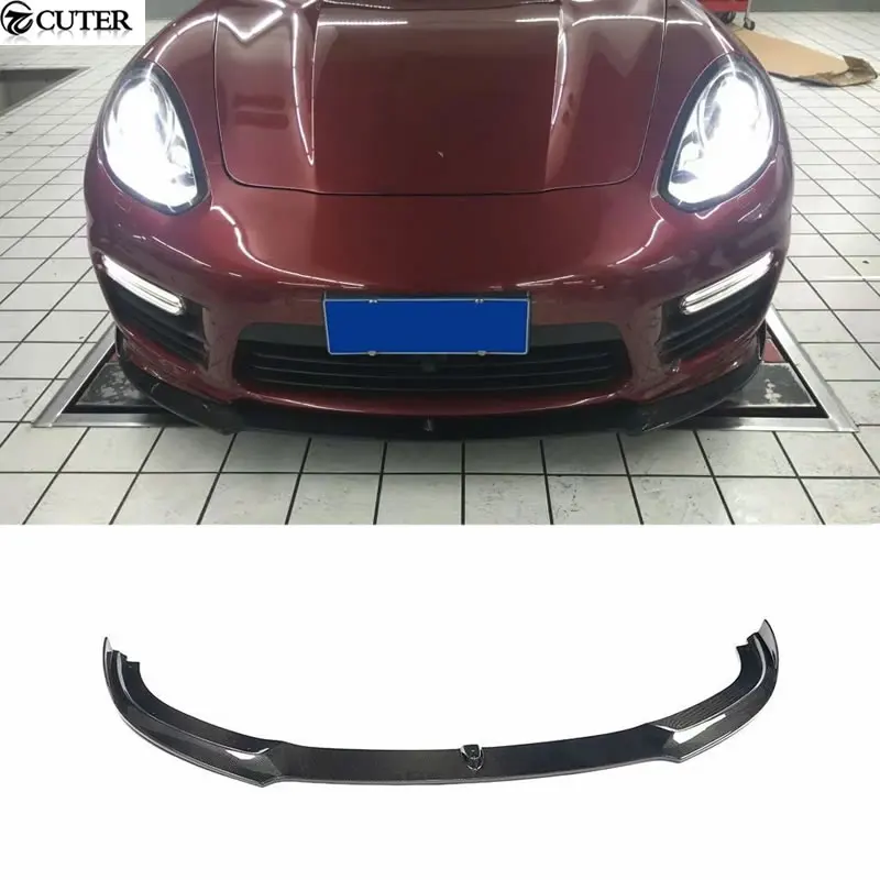 

Разветвитель губ переднего бампера из углеродного волокна 970,2 Turbo S GTS для Porsche Panamera 970,2 14-16