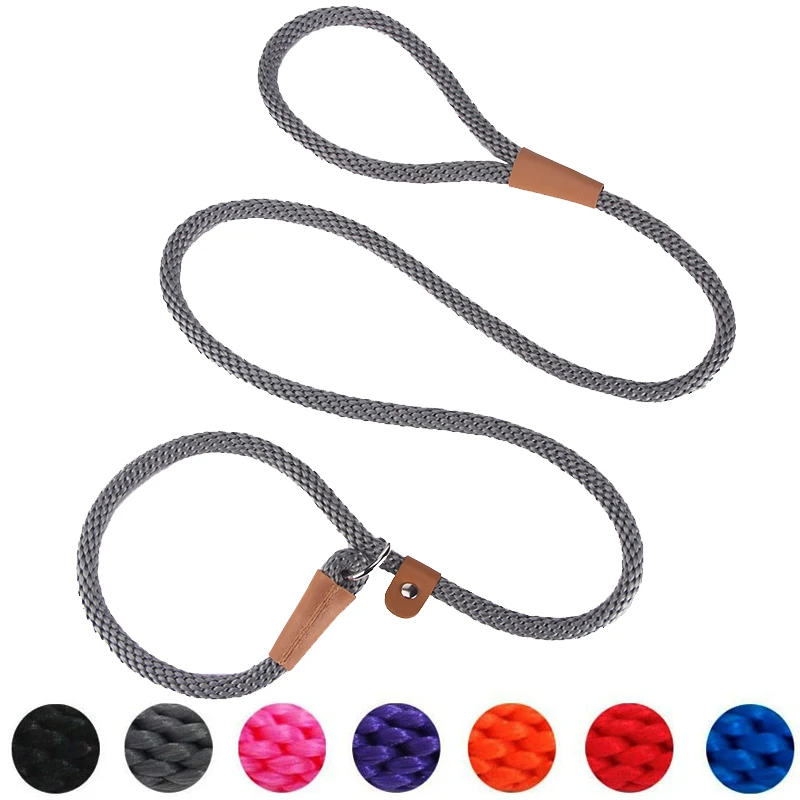 Прочный Скользящий Поводок Для Собак P-цепочка Регулируемая Петля 2-в-1 Удобный