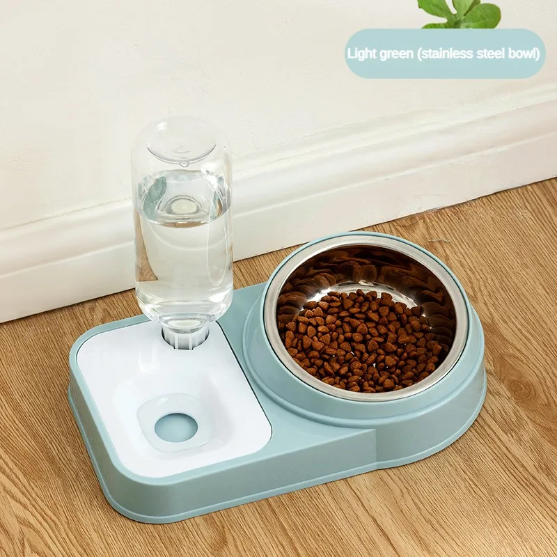 

Cat Bowl Dog Feeder and Drinker for Cats Feeder Dogs Automatic Feeder of Cats Anti-splash Drinker for Dog Cat Water Dispenser