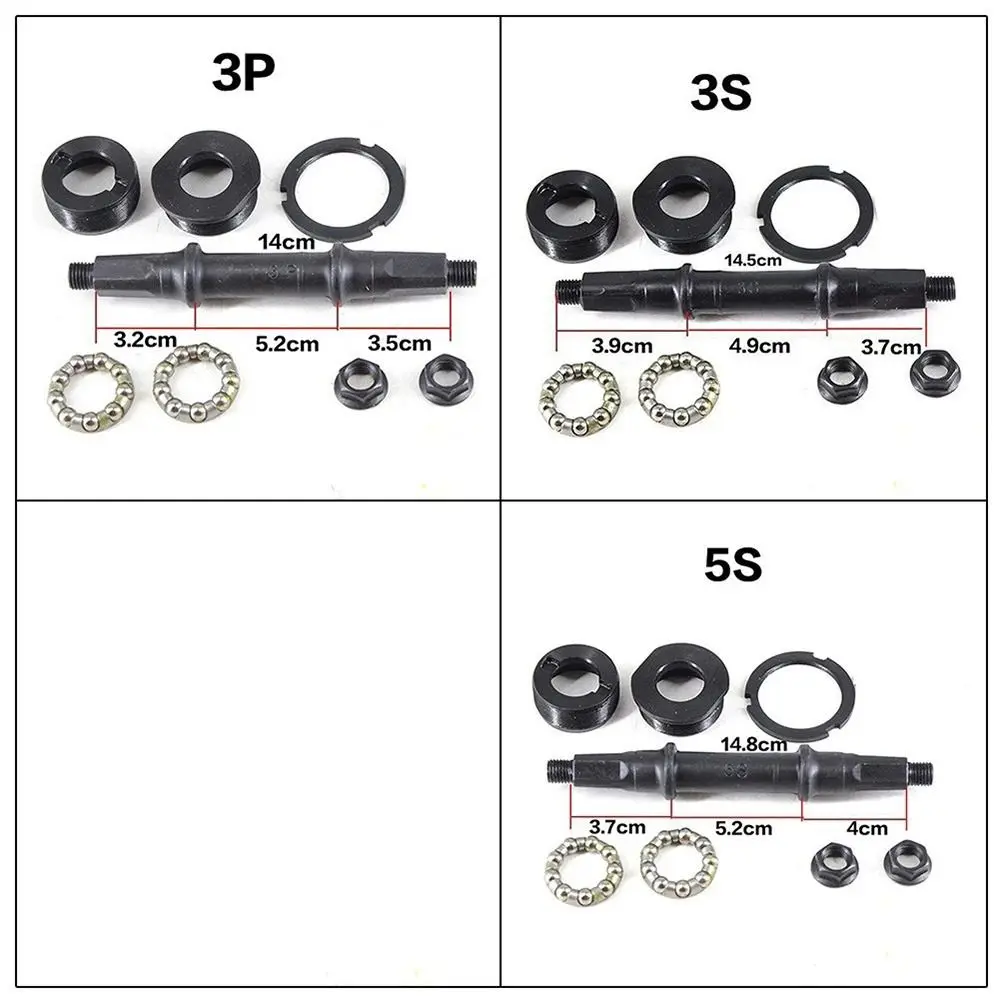 Средняя ось для 68 мм BB корпуса велосипеда