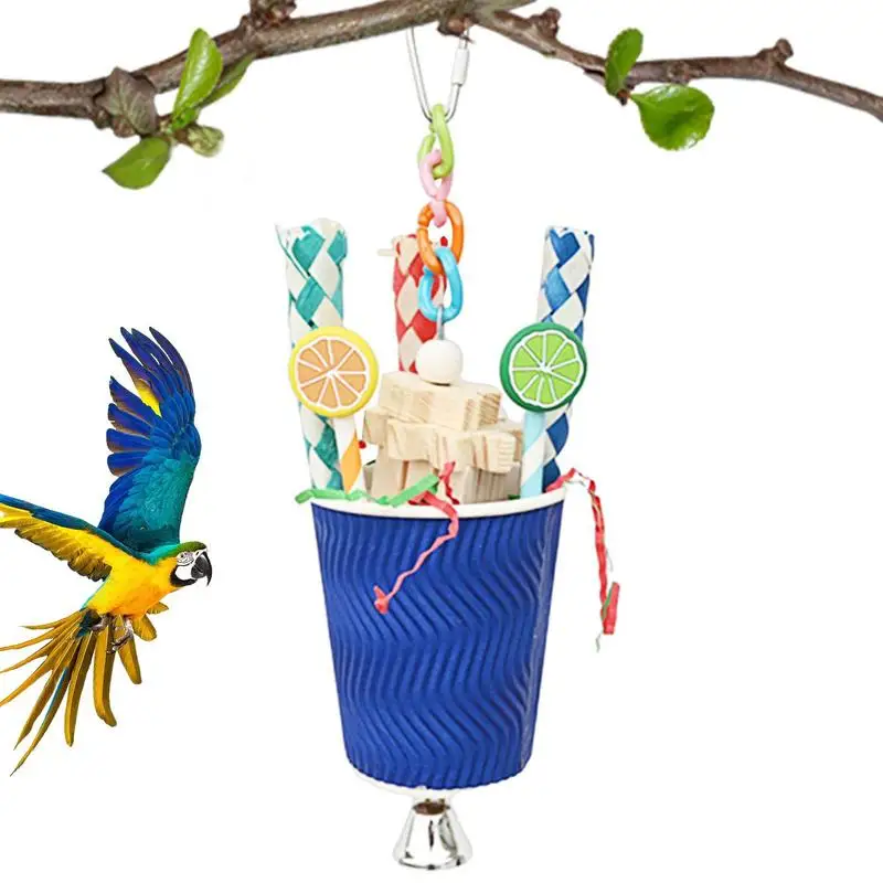 

Bird Chew Toys Chewable Foraging Shredding Bird Toys Easy Installation Safety Multipurpose Chew Toys Hangable For Conures Birds
