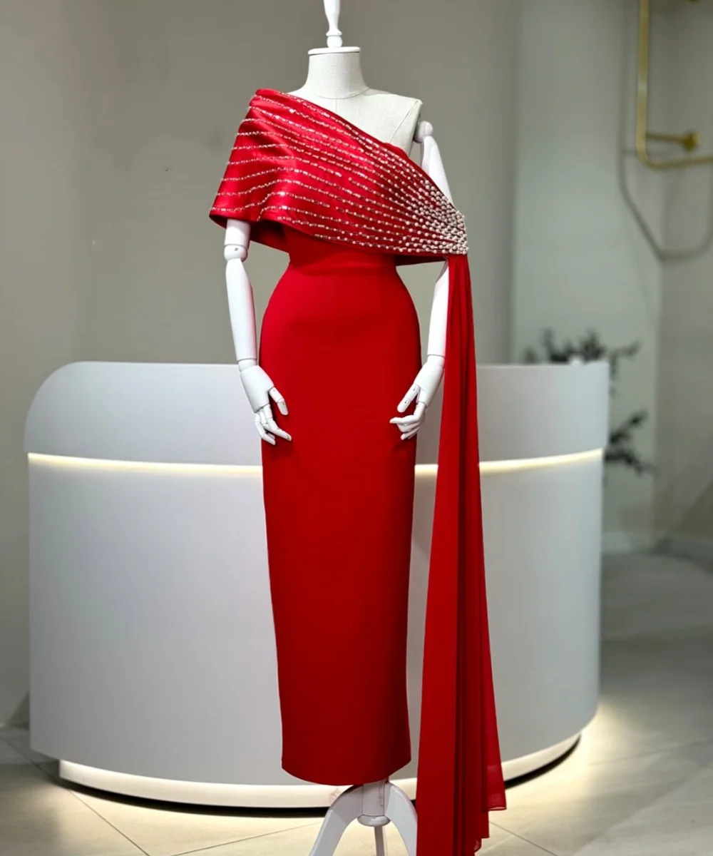 Индивидуальные блестящие трикотажные прямые платья миди на одно плечо с