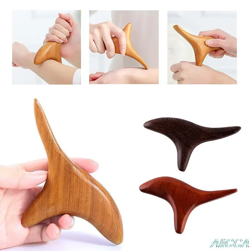 1PC Wood Trigger Point Massage Gua Sha Tools Professional Lymphatic Drainage Tools New