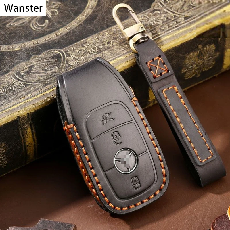 

Luxury Leather Car Key Case Cover Key Bag for For Mercedes Benz A B C E S G GLS Class W177 W205 W213 W222 G63 X167 Maybach AMG