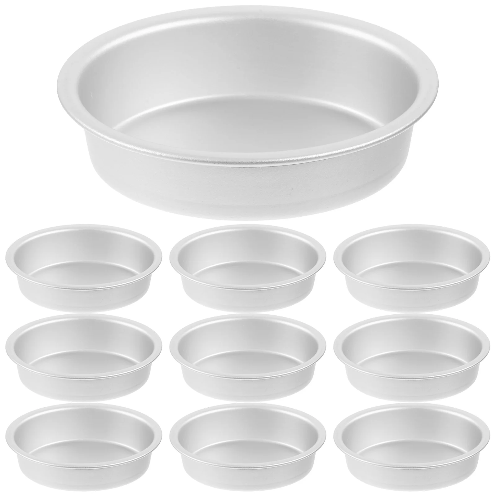 

10 Pcs Pudding Cake Baking Pans Moulds Small Wedding Mini Cupcake Metal Cookie Tart Mold Nonstick Flan