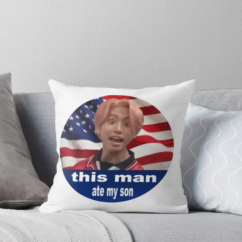 Человек (Han Jisung) ate my son декоративная подушка чехлы для диванов гостиной