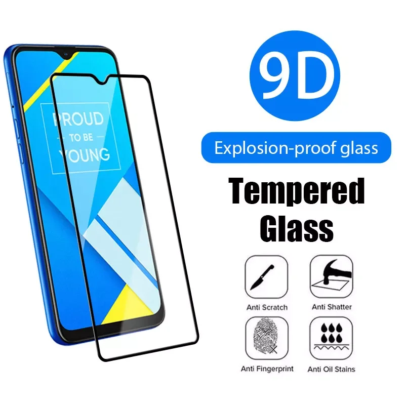 

9D Full Cover Screen Protector for Realme 8 7 6 Q3 Pro GT Neo 2 2T Tempered Glass for Realme 8i C21 Narzo 30 5G C25s C21y Glass