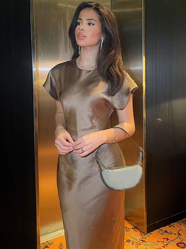 Женское шелковое платье