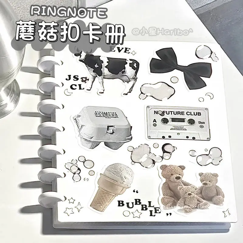 

Card Ins Mushroom Buckle Four Squares Small Card Storage Simple Wind 3 Inch Polaroid Photos Idolize Album Album.
