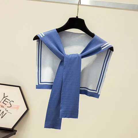 Женская шерстяная накидка в полоску, теплая шаль в Корейском стиле для колледжа, летняя воздухопроницаемая накидка на плечо для защиты комнаты