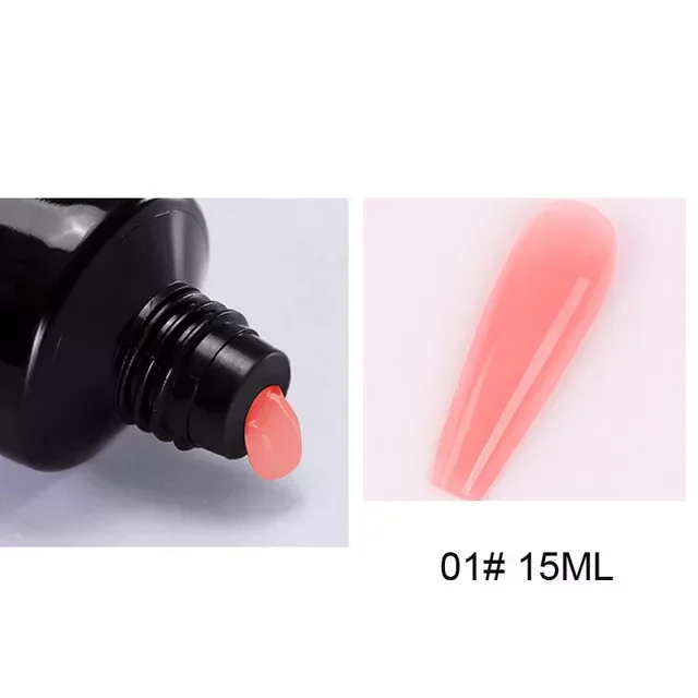 

LongNails' Poly Nail Gel Glitter Builder Extension Finger Quick Building Stick No-Form Acrylic Nail Art UV PolyGels 2*3*9.5