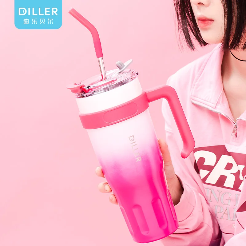Diller 1100 мл Изолированная термобутылка для воды со льдом из нержавеющей стали 304 с