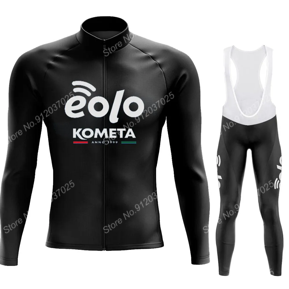 

Комплект одежды для велоспорта Eolo kometa, 2022 г., черный комплект одежды для мужчин, летняя одежда, костюм с длинными рукавами, брюки для горного ...