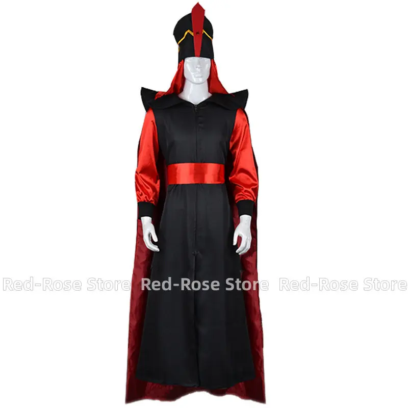

The Arabian Nights Aladdin Jafar Cosplay Costume Aldult Man Woman Halloween Wizard Clothes Suit