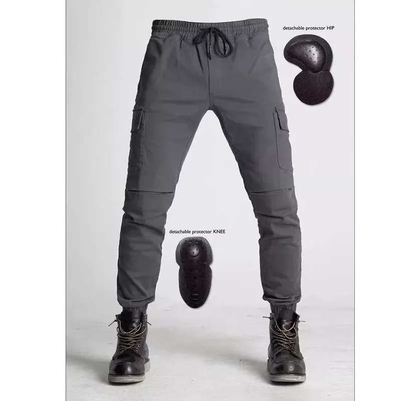 

2019 Unisex Motorcyle Pants Downhill Motocross Pants For Motorcycle Moto Jeans With Knee Pad Trousers Moletom