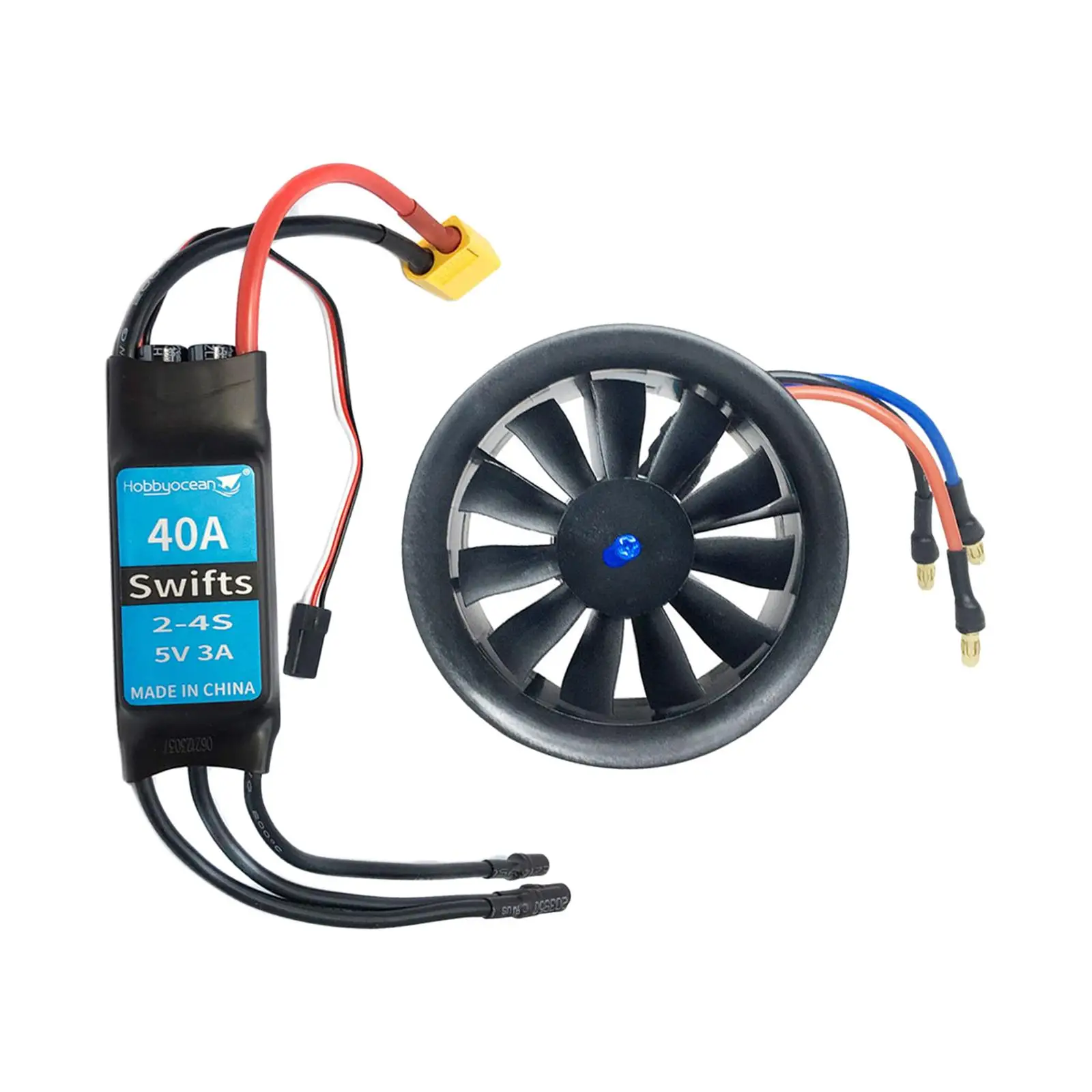 

50mm Ducted Fan W/ 4300Kv Brushless Motor and 40A Electric Speed Controller RC Jet Airplane DIY Accs Parts