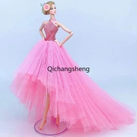 11 5 pink fishtail wedding dress for barbie clothes for barbie doll outfits princess evening gown 16 doll accessories kids toy