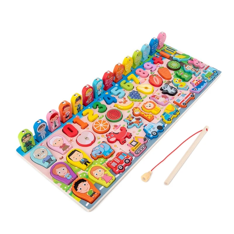 

Montessori Number Letter Traffic Fishing Building Block Logarithmic