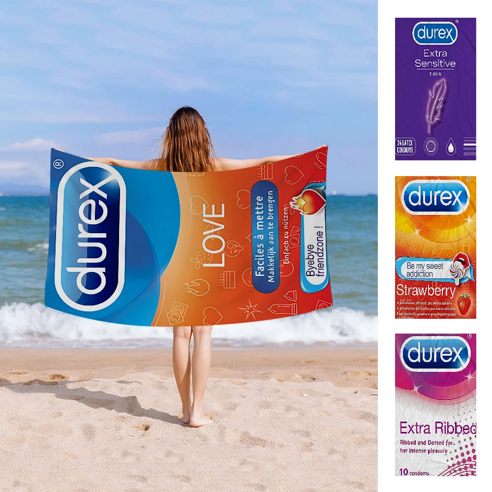 Сексуальный бренд презерватива D-Durexes большие пляжные полотенца из микрофибры