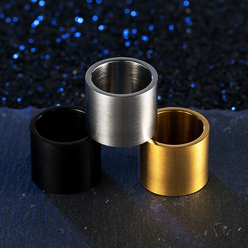

2023 New Fashion Retro 18MM Wide Thumb Stainless Steel Men's Ring Party Commemorative Jewelry Gift Free Delivery