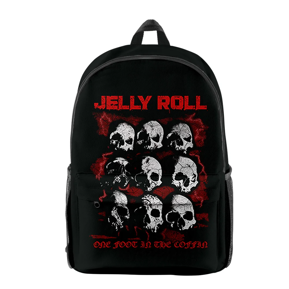 Jelly Roll Backpack Backroad Baptism Tour 2023 New Student School Bag Unisex Daypack Zipper Traval Bag Fashion Rucksack
