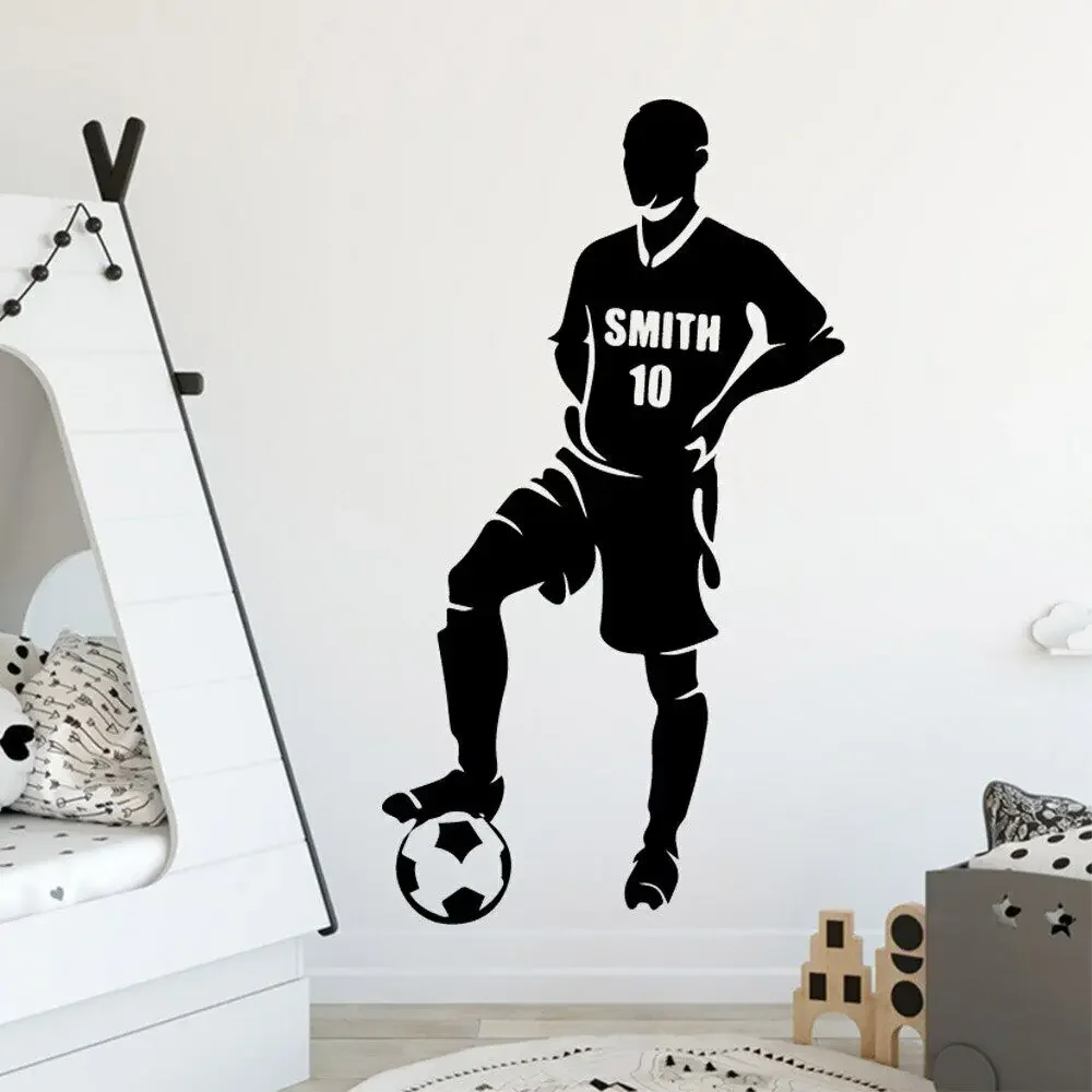 Виниловые наклейки на стену футболиста заказ декор обоев для гостиной спальни