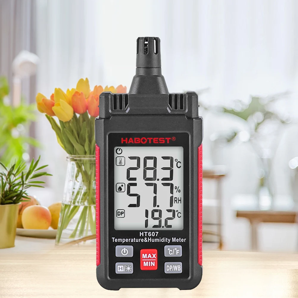 

Цифровой Внутренний термометр HT607, гигрометр, измеритель температуры и влажности