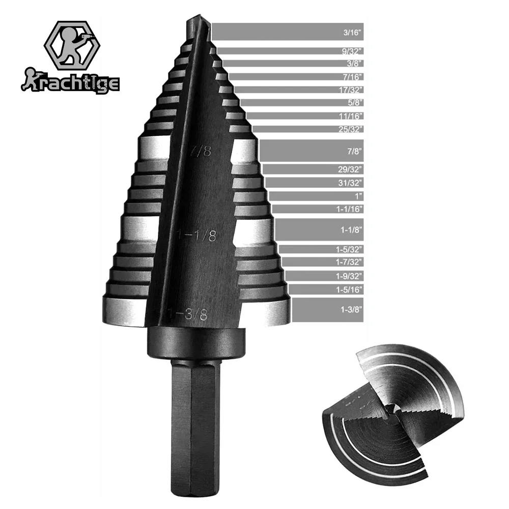 6542 ступенчатое сверло с титановым покрытием для быстрого сверления двойным