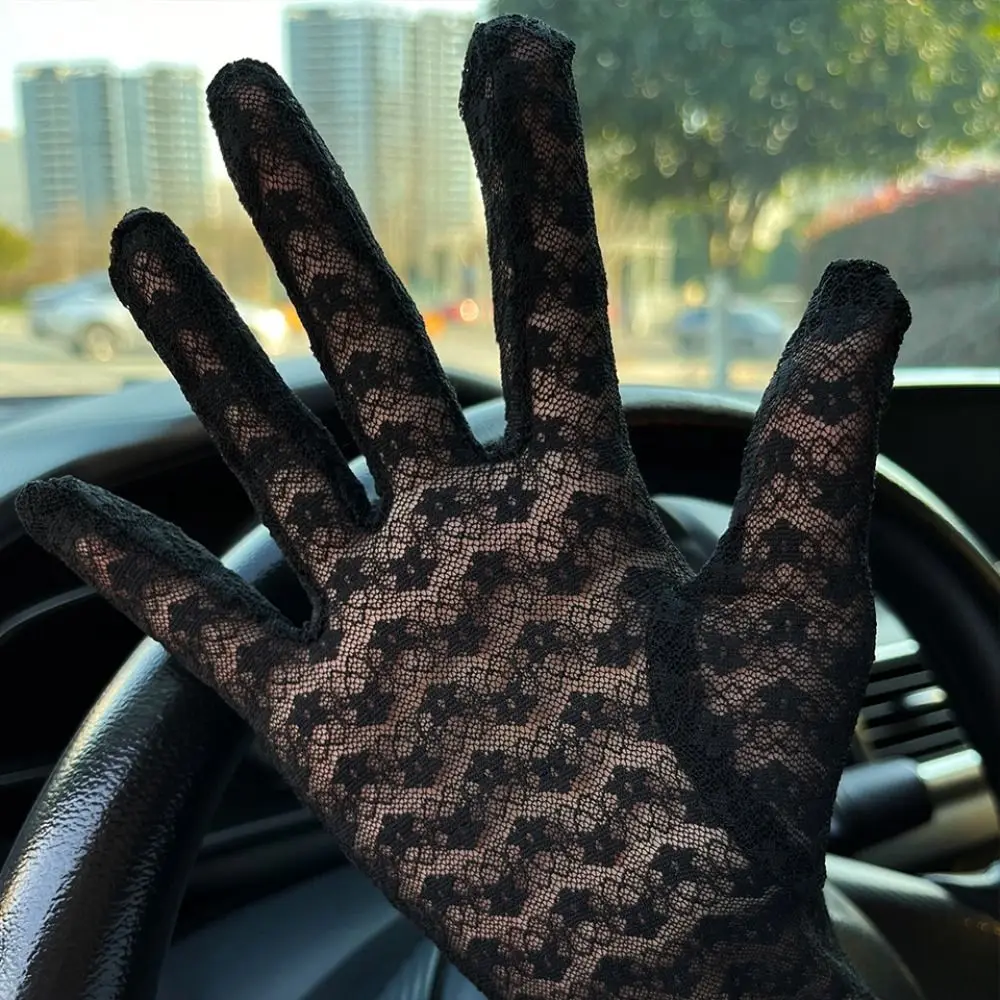 

Breathable Fashion Anti-UV Sun Protection Outdoor Lace Full Finger Gloves Driving Gloves Summer Gloves Sunscreen Mittens