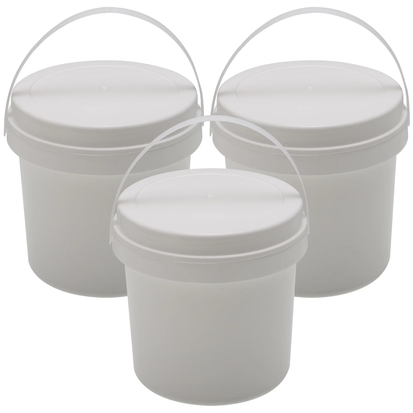 

3 Pcs Storage Bucket Kids Food Toys Small Buckets Handles Building Blocks Holder Portable Party Favors Organizer Pp Child