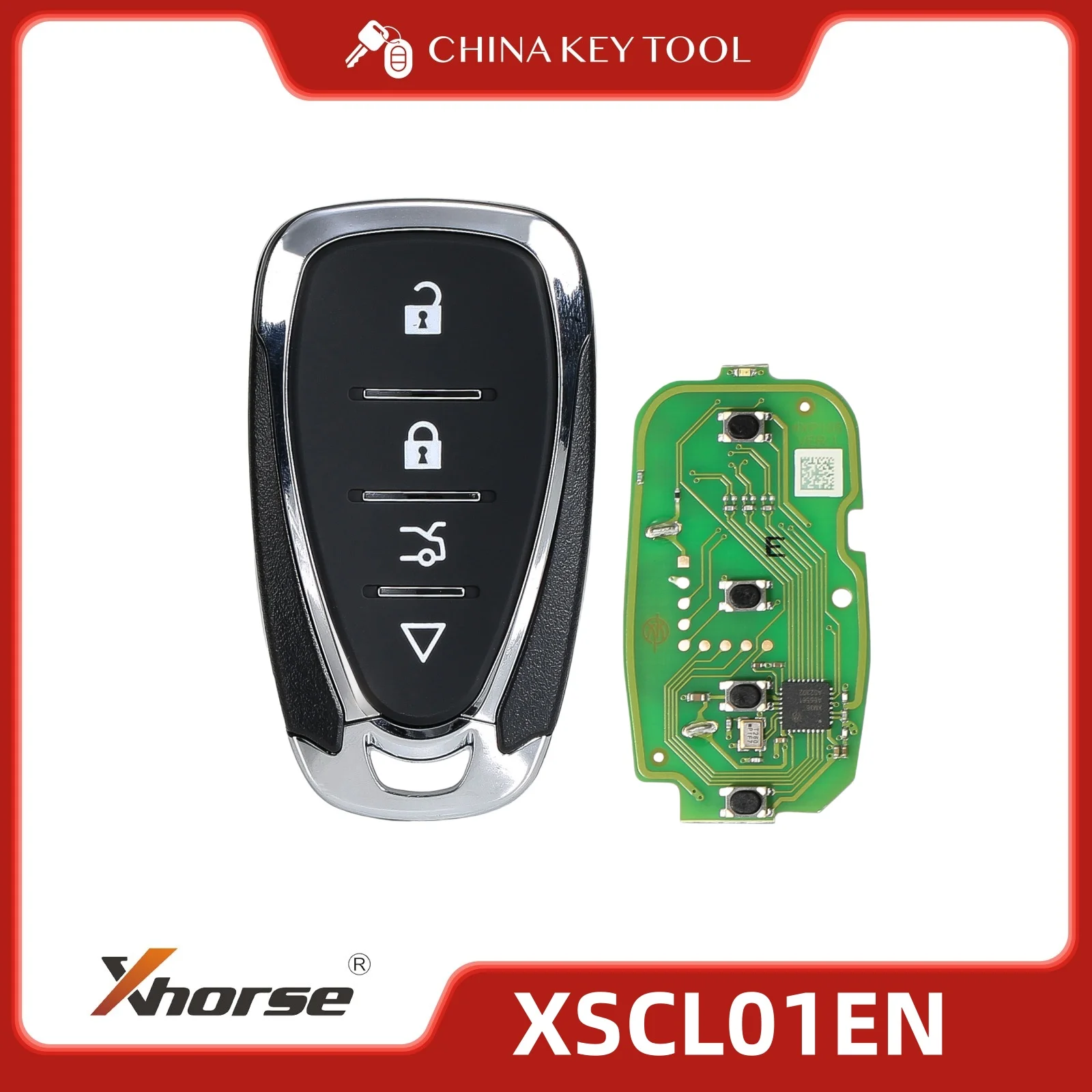 

1PCS XHORSE XSCL01EN For Chevrolet 4 Buttons Universal Smart key