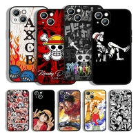 anime one piece for apple iphone 13 12 11 pro max mini xs xr x 8 7 6s 6 5 plus black silicone soft phone case cover