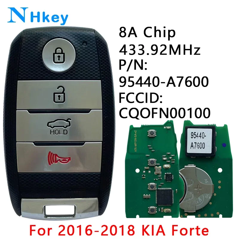 Умный дистанционный ключ NHkey для Kia Forte 2016 2017 2018 FOB пустой 433 МГц с чипом 8 А 95440-A7600