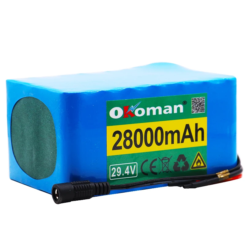 Новый высококачественный аккумулятор 7S5P 24в 28Ач 250 Вт 29,4 В 28000 мАч литиево-ионный для инвалидных колясок и электрических велосипедов + зарядное устройство 2А.