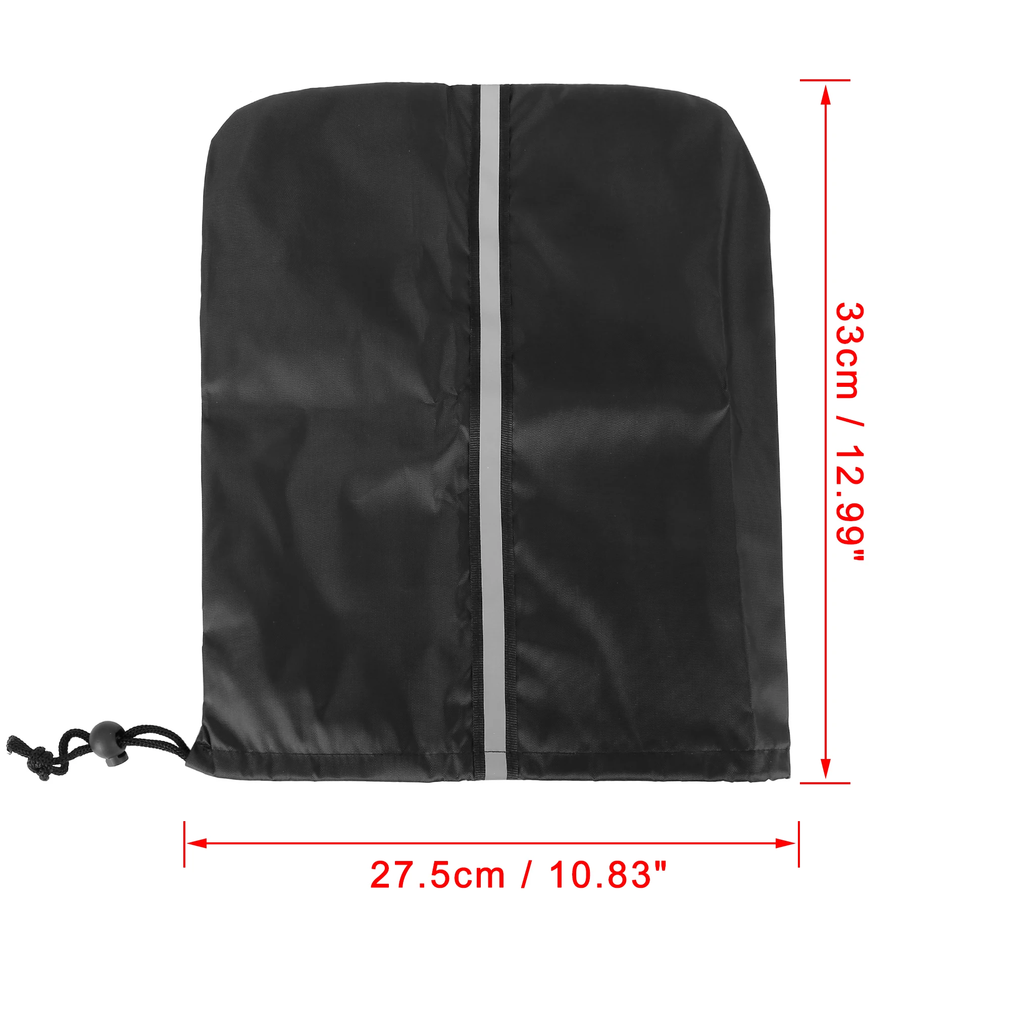 Пара черных чехлов для зеркала заднего вида с отражающей полосой