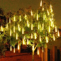 8 tubes meteor shower rain led string lights street garlands christmas tree decorations for outdoor navidad fairy garden lights