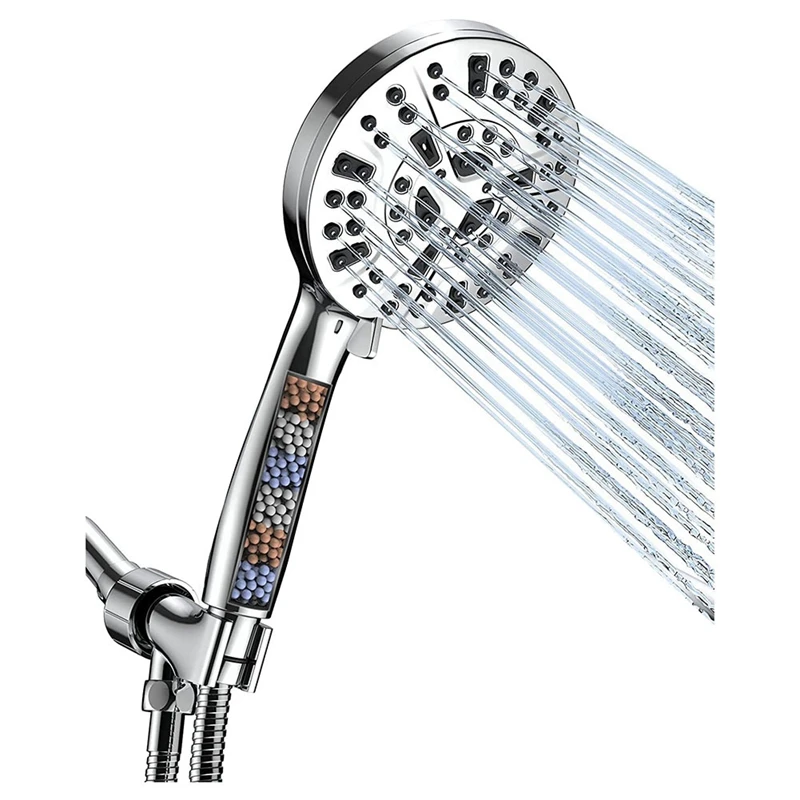 

Handheld Shower Head With Filters, High Pressure Showerhead With Tub&Tile Power Wash