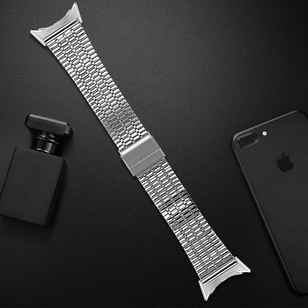 Ремешок из нержавеющей стали без зазоров для Google Pixel Watch 4, 3, 41 мм, 45 мм, металлический браслет для Google Pixel Watch 1, 2, 3, 4, ремешок на запястье (art.: 3920dbd385d10) - 3920dbd385d10